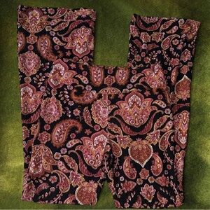 paisley bell bottom leggings